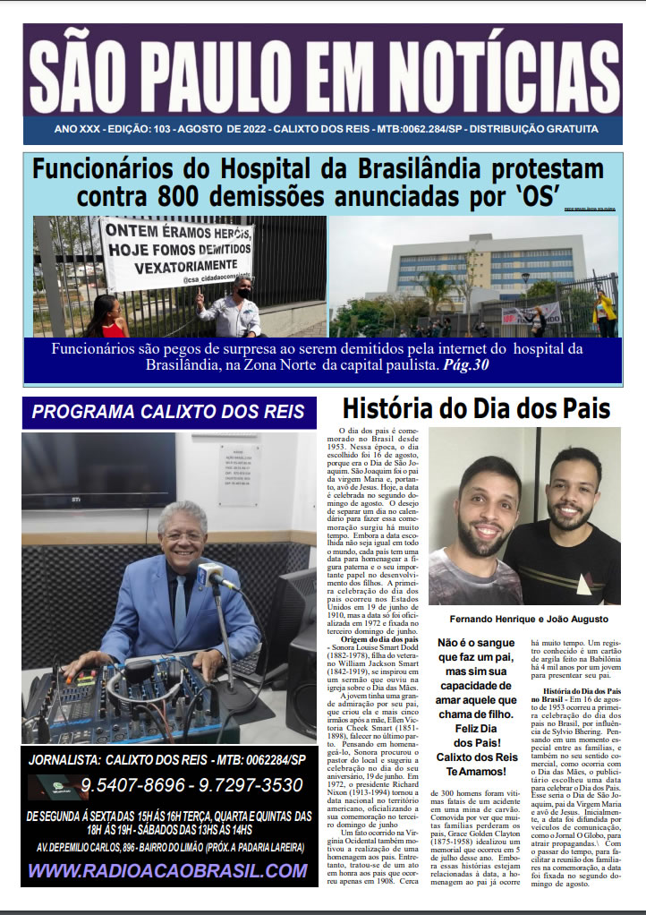 Capa Ediçao Revista Ação Brasil Agosto / 2022
